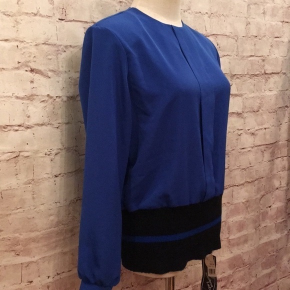 VINTAGE SOUTHERN LADY SECRETARY BLOUSE ROYAL BLUE - Picture 3 of 6